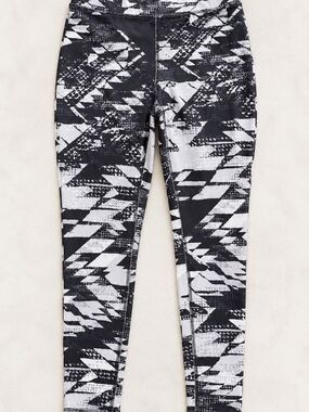Mossimo Supply Co Black White Abstract Print Leggings XS